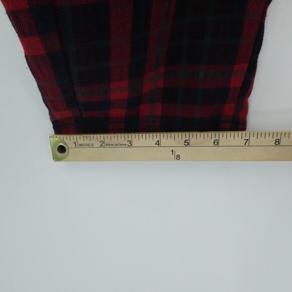Free People Pants Womens 6 Red Tartan Plaid Here There Paper Bag Waist Goth - Picture 7 of 12